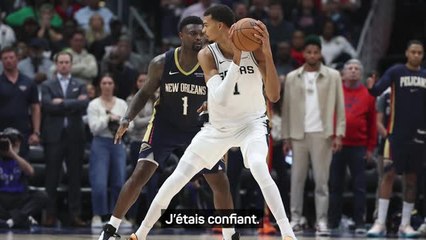 Spurs - Wembanyama après la victoire face aux Pelicans : "C’était stressant"