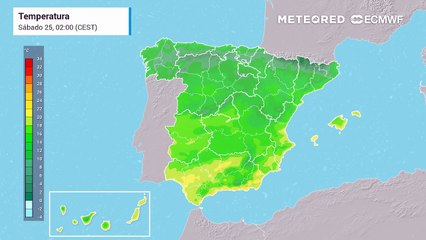 Las temperaturas máximas se desploman