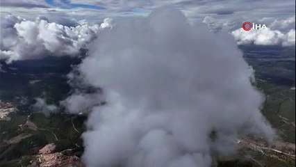 Muğla semalarında sis bulutu görsel şölen oluşturdu