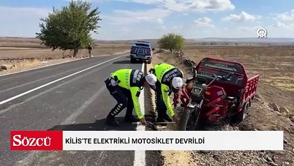 Kilis’te elektrikli motosiklet devrildi: 2 kişi ağır yaralandı
