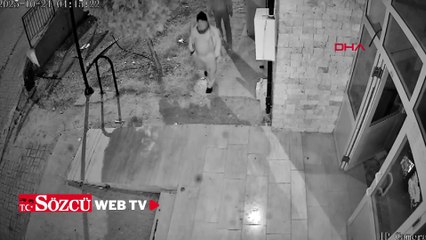 Motosiklet hırsızlığı güvenlik kamerasında