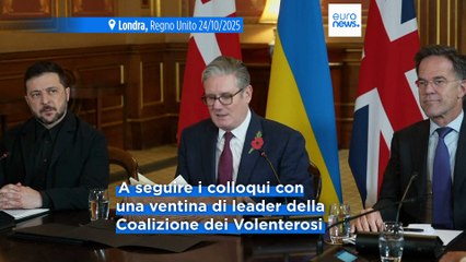 Zelensky a Londra esorta gli Stati Uniti ad ampliare le sanzioni alla Russia e i Volenterosi a dare missili
