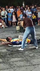 Dangerous Stunt: Block Smash Attempt Leads to Chest Hit