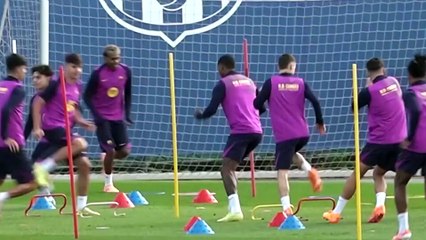 Koundé, la buena noticia en el último entrenamiento del Barcelona antes del Clásico