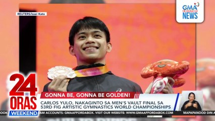 Carlos Yulo, nakaginto sa men's vault final sa 53rd FIG Artistic Gymnastics World Championships | 24 Oras Weekend