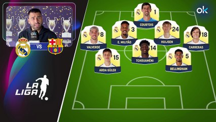 Alineación del Real Madrid contra el Barcelona: la duda está en el costado derecho