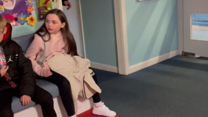 Little girl overjoys as she reunites with dad after six months apart