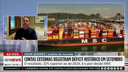 Analista de mercado comenta déficit histórico do Brasil: “Política externa tem sido equivocada”