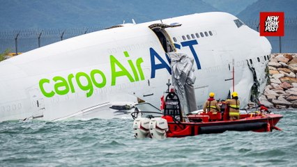 Cargo plane plunges into sea after overshooting runway, killing twop4