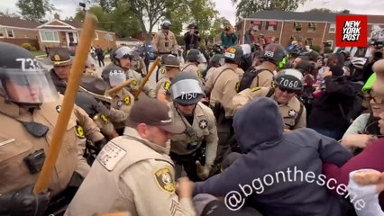 State police clash with protestors outside Broadview ICE detention facility