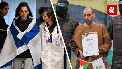 Hamas releases three Israeli hostages, including Eli Sharabi, to Red Cross in central Gaza