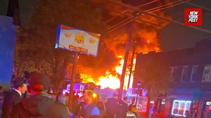 Explosion at NJ auto body sparks 5-alarm fire, burns through businesses