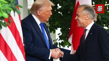 Carney wore THIS in honor of Trump – before lavishing praise on US president