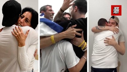 Emotional moments Israeli hostages reunite with families
