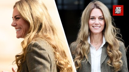 Princess Kate steps out with new blonde hairdo during visit to the Natural History Museum's gardens