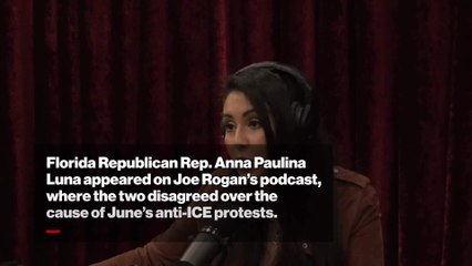 Rogan pushes back on Rep. Anna Paulina Luna's claim anti-ICE protests were Chinese manufactured