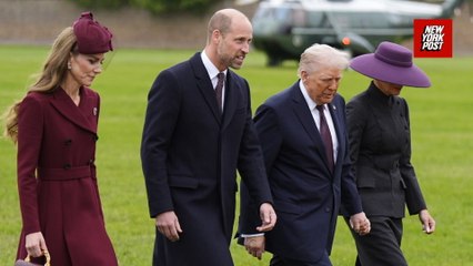 Trump and Melania get 'royal treatment' as they arrive at Windsor Castle