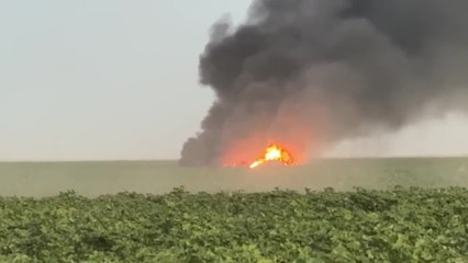 Navy pilot ejects safely before F-35 fighter jet crashes in central California field