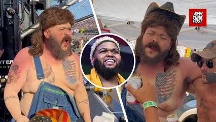 Comedian Druski goes viral with controversial 'white-face' at NASCAR event