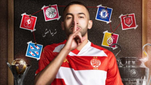 Los ultras del Wydad Casablanca dan la bienvenida a Hakim Ziyech