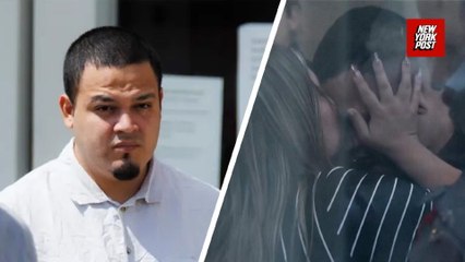 Kilmar Abrego Garcia and wife hug before he is detained by ICE