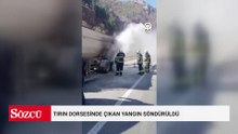 Adana'da tırın dorsesinde çıkan yangın söndürüldü