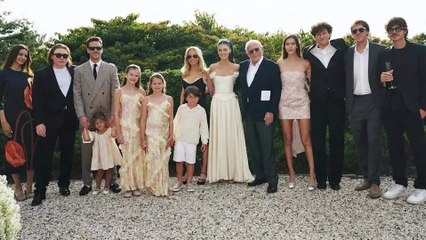 Nicola Peltz poses with her entire family at Brooklyn Beckham vow renewal as his family snubs couple