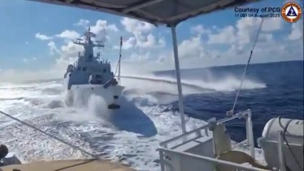 Philippine Coast Guard releases video allegedly showing two Chinese ships colliding