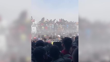 Gaza 'starvation crisis': Crowds swarm supply truck, as Jordan and UAE drop 25 tons of aid