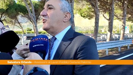 Inaugurazione svincolo Brancaccio, Orlando "Impiegati 3,2 milioni"