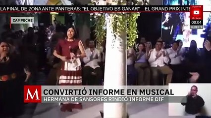 Laura Sansores titular del DIF en Campeche presentó su informe con un show musical