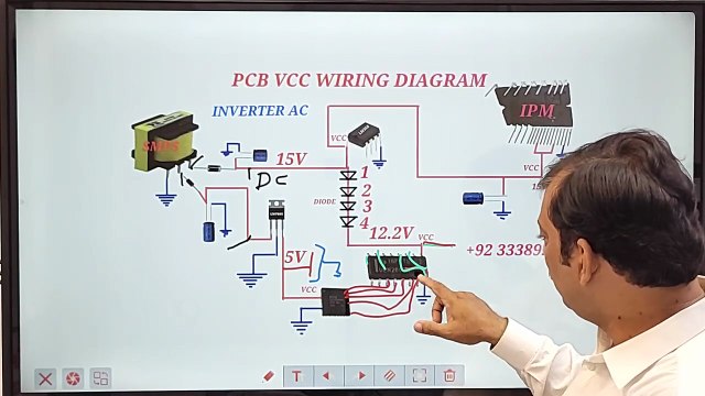 Dc inverter ac pcb vcc Diagram E5 E7 E6 E1 F1 H5 36 error code inverter ac pcb Repairing course #551