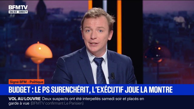 SIGNÉ BFM - Les travaux budgétaires reprennent à l'Assemblée, le PS reparle de censure