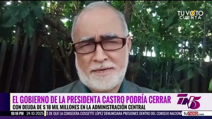 Gobierno de Castro cerrará con deuda superior a $18 mil millones: Martín Barahona