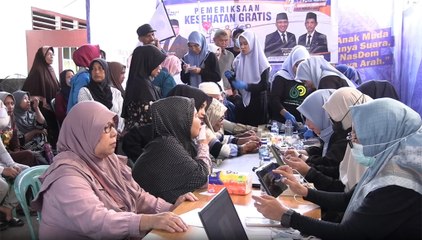 Warga Serbu Pemeriksaan Kesehatan Gratis yang Digelar DPW NasDem Malut