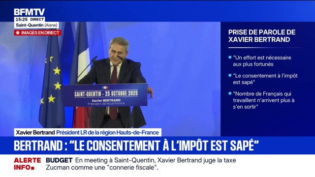 Xavier Bertrand (LR) se dit favorable à un référendum qui soumettrait plusieurs projets de lois afin de rendre la parole aux Français
