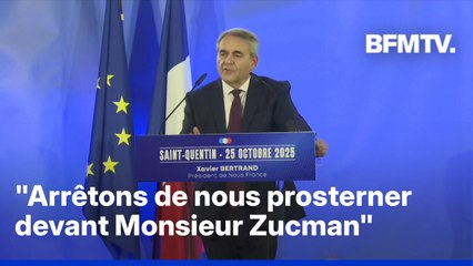 Le discours de Xavier Bertrand en intégralité à Saint-Quentin