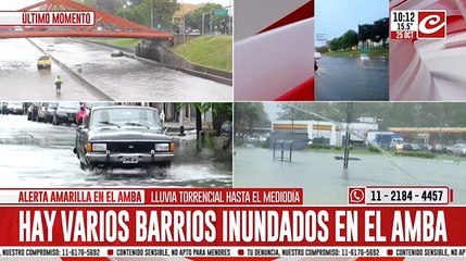 Mirá las tremendas imágenes que está dejando el temporal en el AMBA