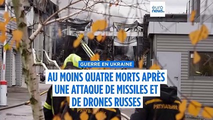 Au moins quatre morts en Ukraine après une attaque de missiles et de drones russes