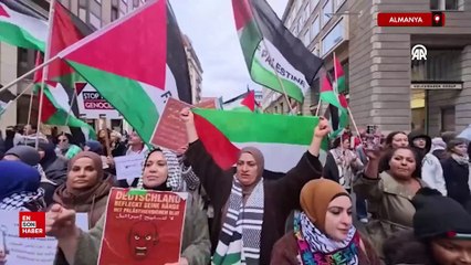 Almanya'da Filistin'e destek gösterisi düzenlendi
