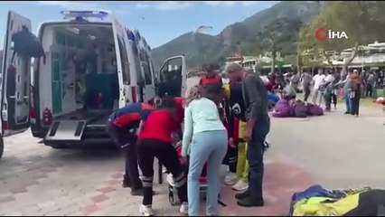 Fethiye’de yamaç paraşütleri havada çarpıştı: 3 yaralı