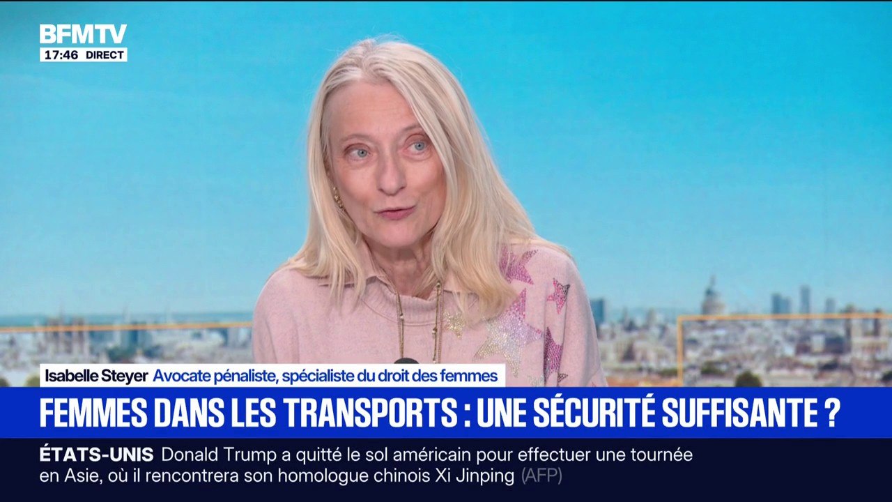 Tentative de viol dans le RER C: Isabelle Steyer, avocate et spécialiste du droit des femmes, explique qu'il faudrait "des safe space [pour les femmes] à l'intérieur des moyens de transport"