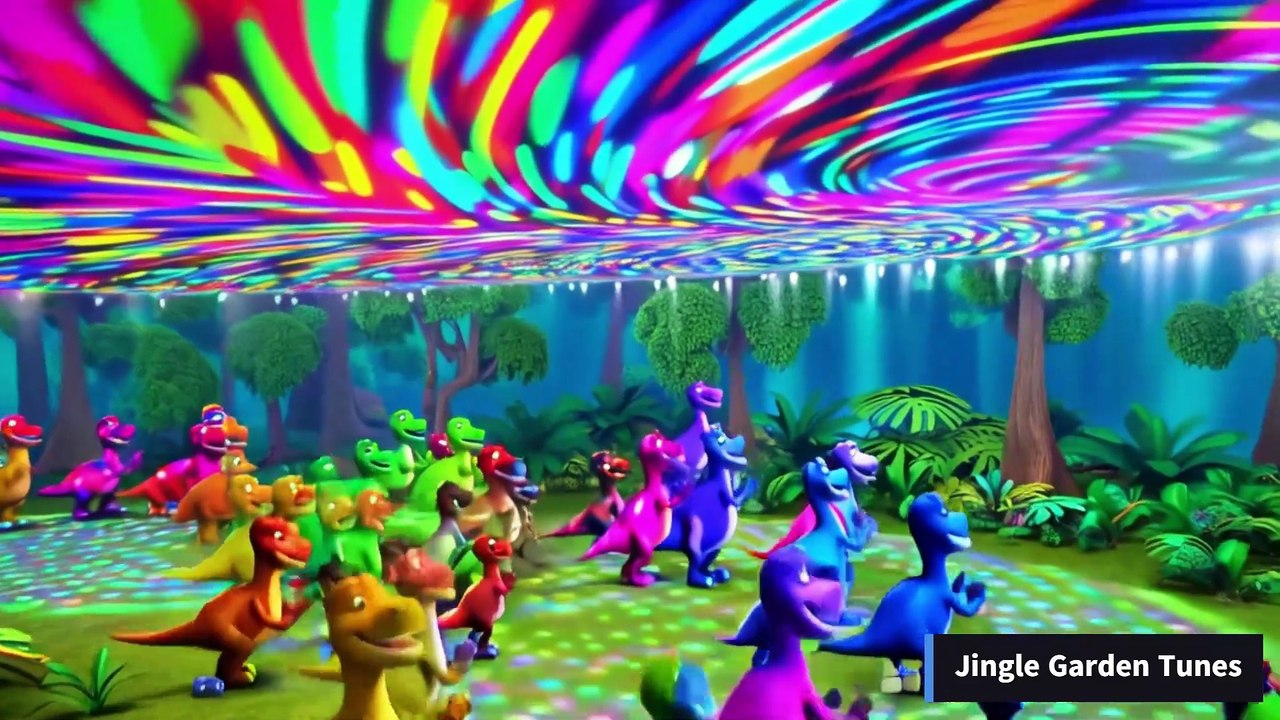 Dino Disco Dance 🦕 | Fun & Silly Dinosaur Dance Song for Kids | Jingle Garden Tunes