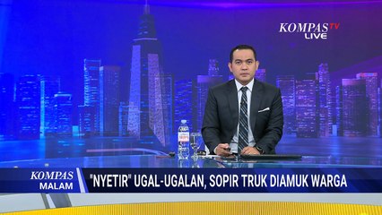 Sopir Truk di Pekanbaru Diamuk Warga Usai Nyetir Ugal-Ugalan | KOMPAS MALAM