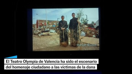 Homenaje a las víctimas de la dana en Valencia