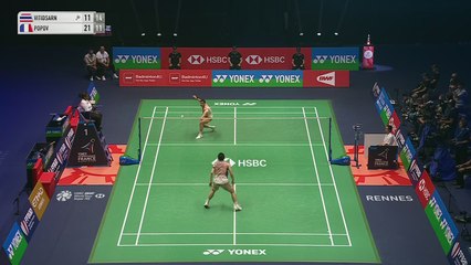 Le résumé de Christo Popov / Kunlavut Vitidsarn en vidéo - Badminton - Internationaux de France