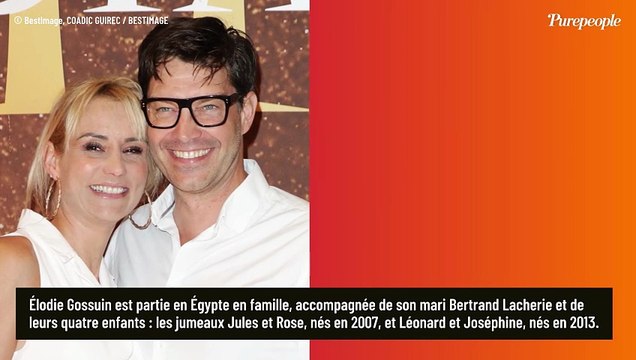 Élodie Gossuin et Bertrand Lacherie en Égypte : premiers plans sur leur paire de jumeaux, de vrais mini-clones de leurs parents