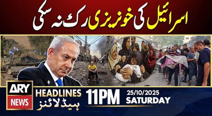 Israeli attacks on Gaza continue || ARY News 11 PM Headlines | 25th Oct 2025