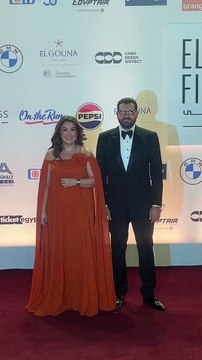 إطلالة عمرو يوسف وكندة علوش في ختام مهرجان الجونة السينمائي