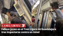 Hombre cae y fallece al viajar colgado del tren ligero en Guadalajara